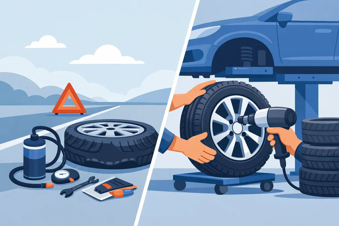Lekke autoband tijdelijk repareren of vervangen? - Peelrandbanden