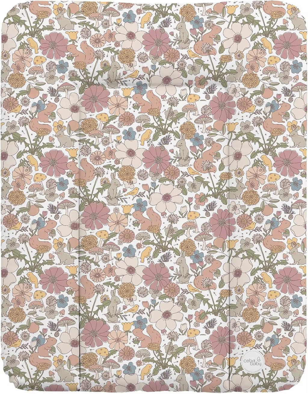 Changing Table Mattress 50X70 Cm-Soft and Waterproof Pillow for Diaper Change Babies and Children-Garden Fancy