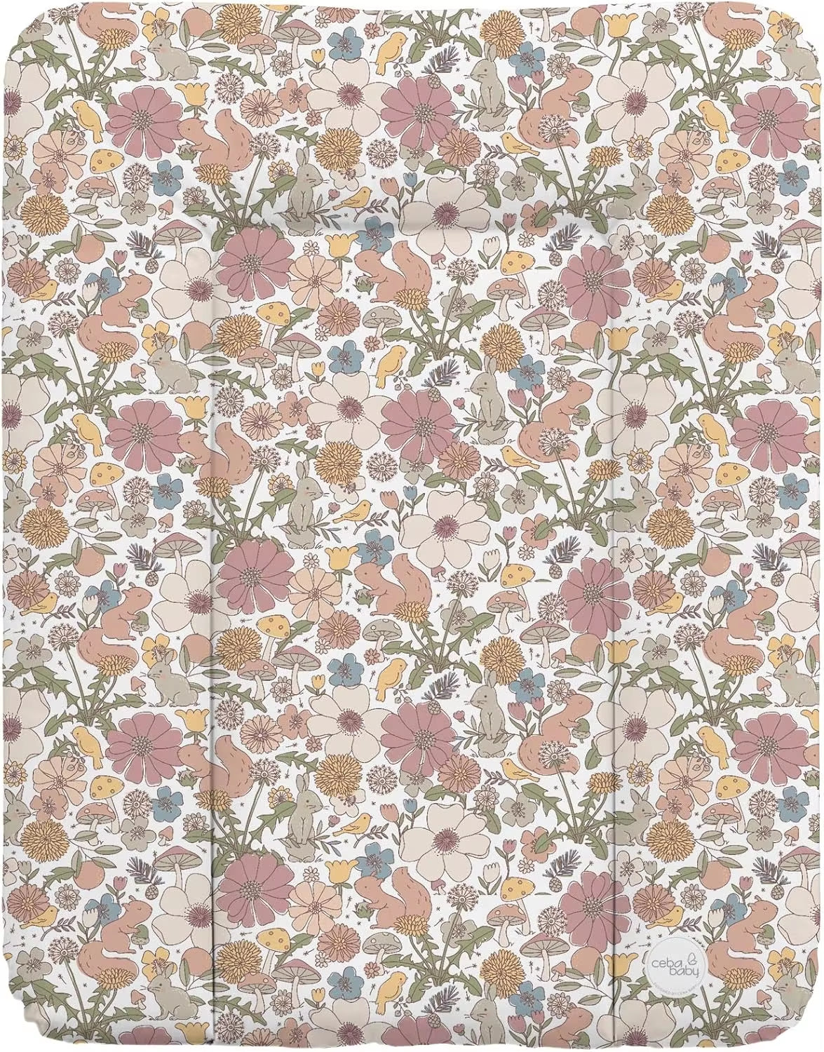 Changing Table Mattress 50X70 Cm-Soft and Waterproof Pillow for Diaper Change Babies and Children-Garden Fancy