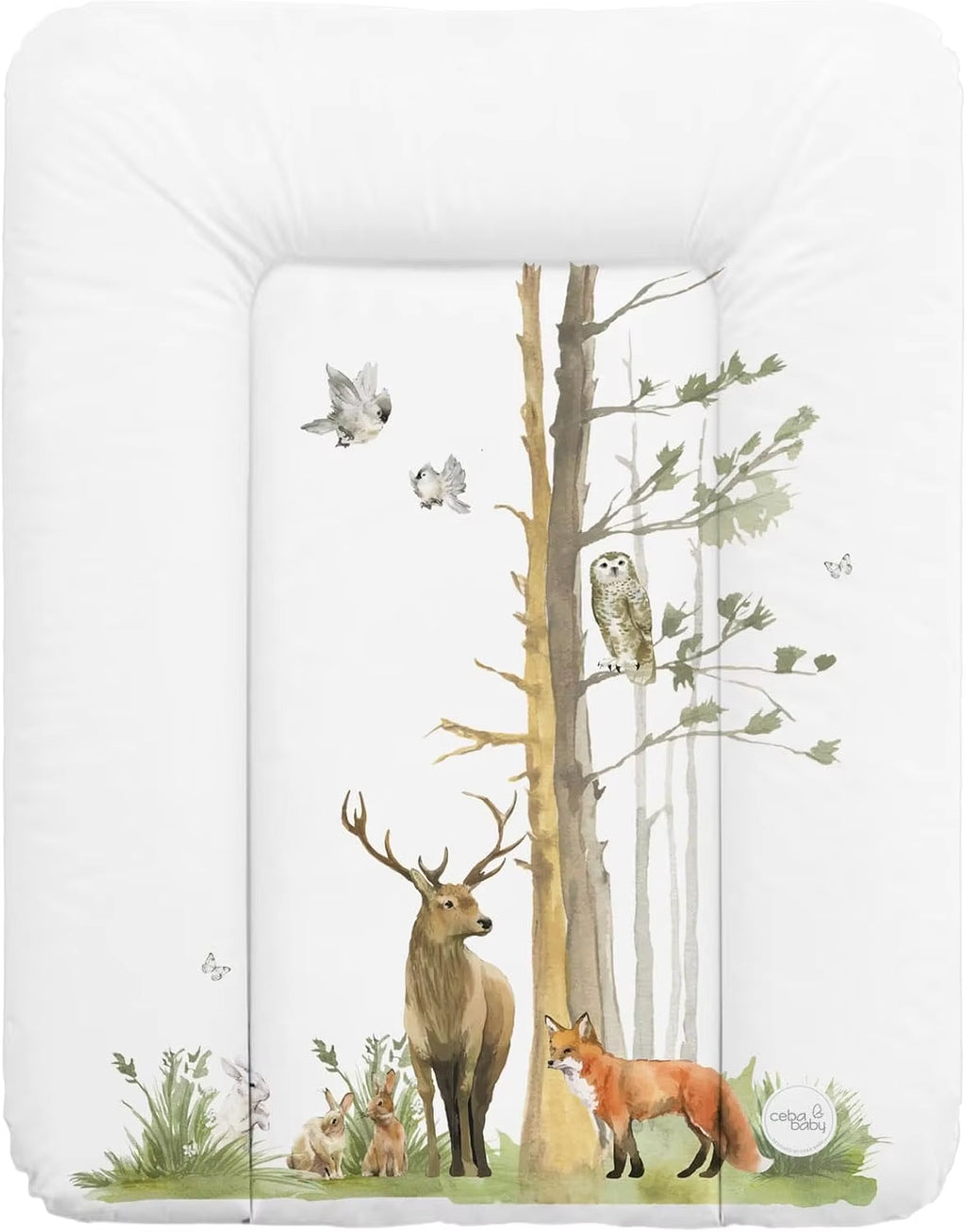 Changing Table Mattress 50X70 Cm-Soft and Waterproof Pillow for Diaper Change Babies and Children-Forest Fantasy