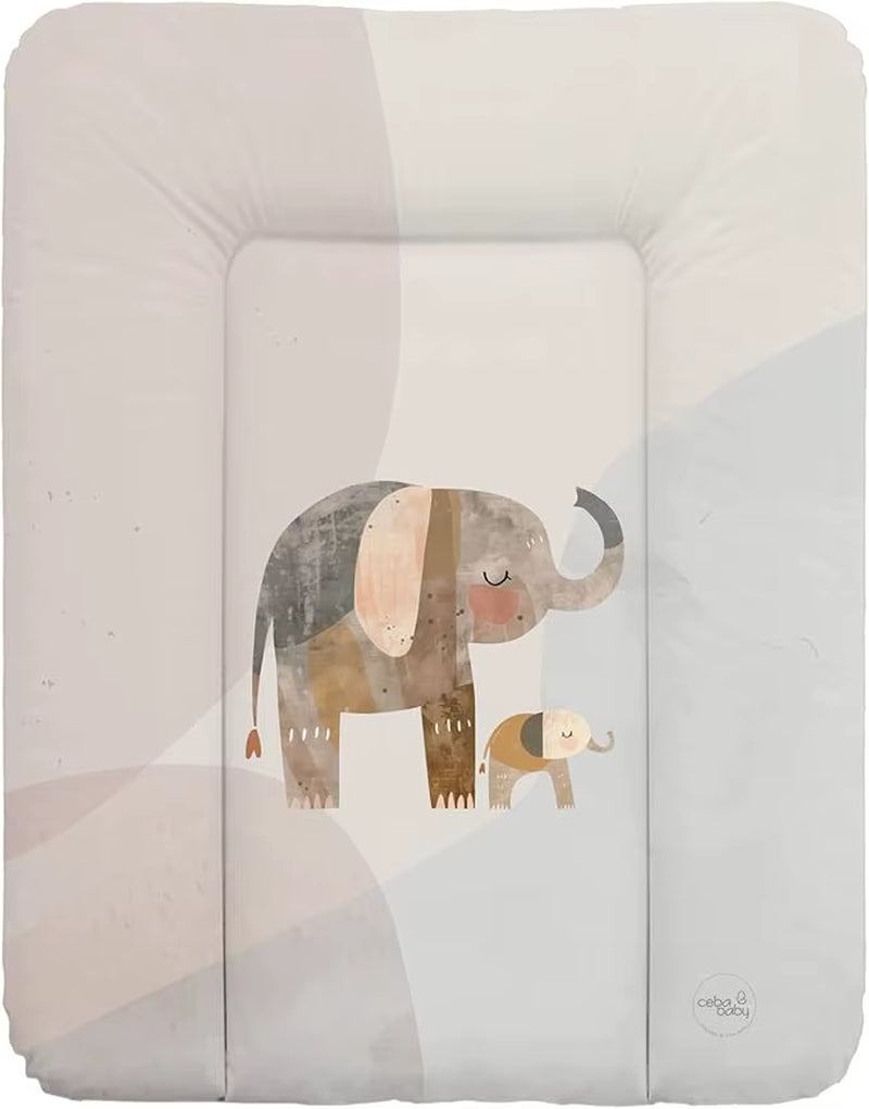 Changing Table Mattress 50X70 Cm-Soft and Waterproof Pillow for Diaper Change Babies and Children-Fantasy Elephant Family