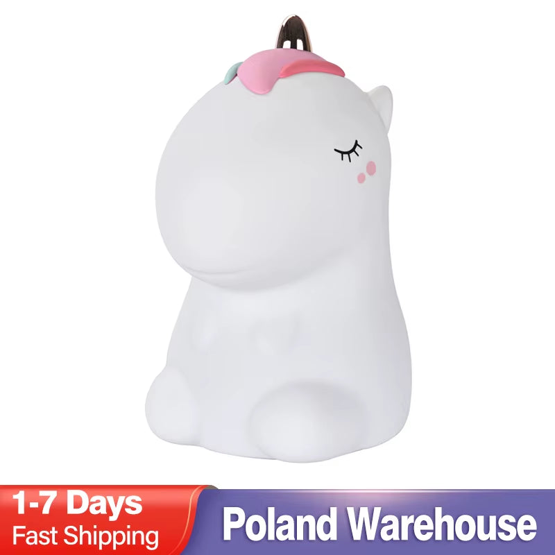 Cute Baby Night Light Dimmable Usb Charging Bedroom Bedside Nightlight Skin-Friendly Eye Care Kid Lamp Gift Childen Kawaii Home