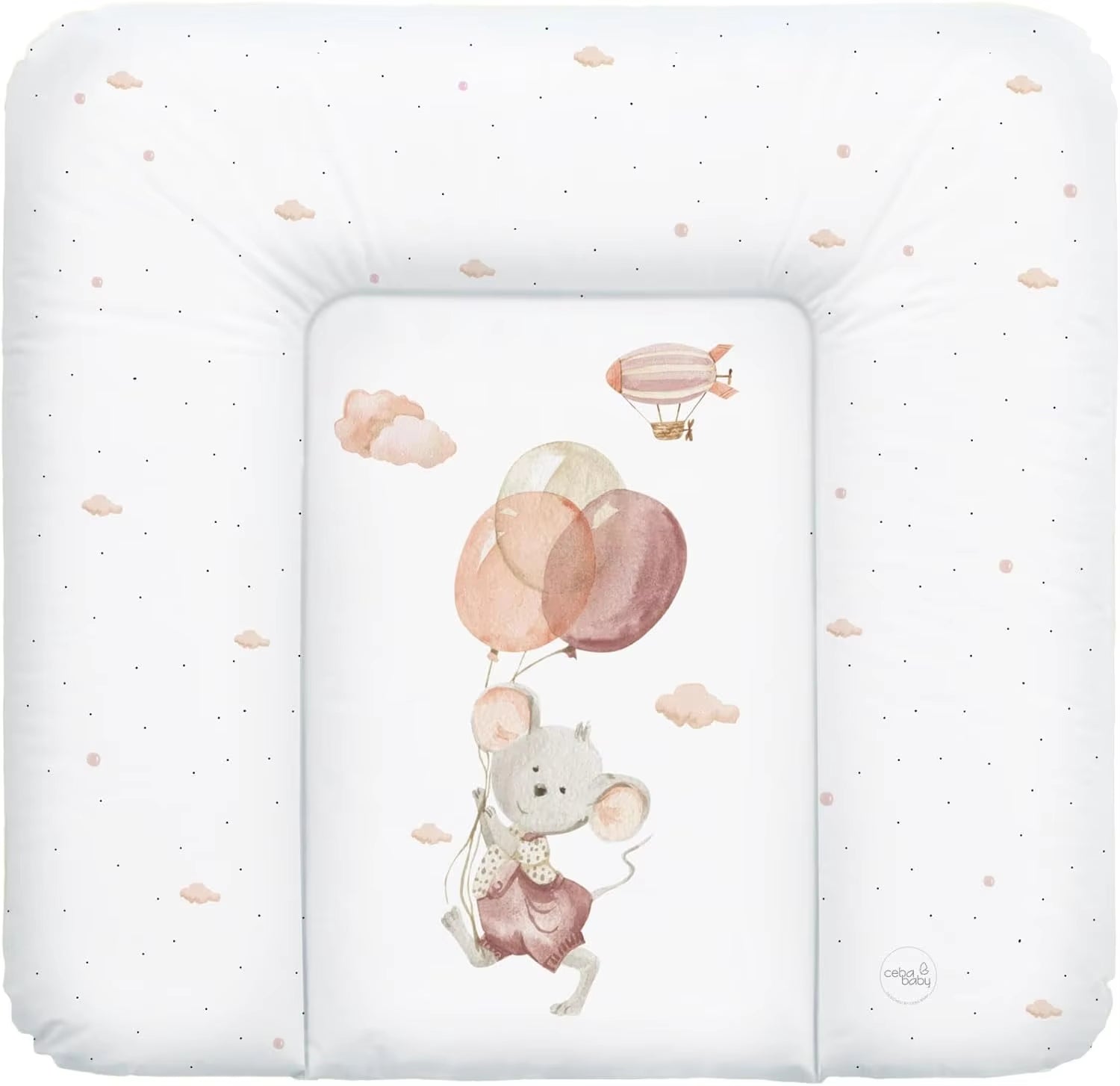 Changing Table Mattress 50X70 Cm-Soft and Waterproof Pillow for Baby Diaper Change and Children-Cute Mouse