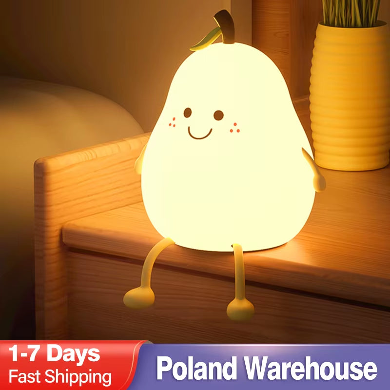 Cute Baby Night Light Dimmable Usb Charging Bedroom Bedside Nightlight Skin-Friendly Eye Care Kid Lamp Gift Childen Kawaii Home