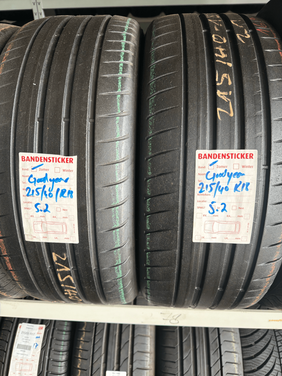 🔥 GOODYEAR 215/40 R18 ZOMERBANDEN TE KOOP 🔥 - Peelrandbanden