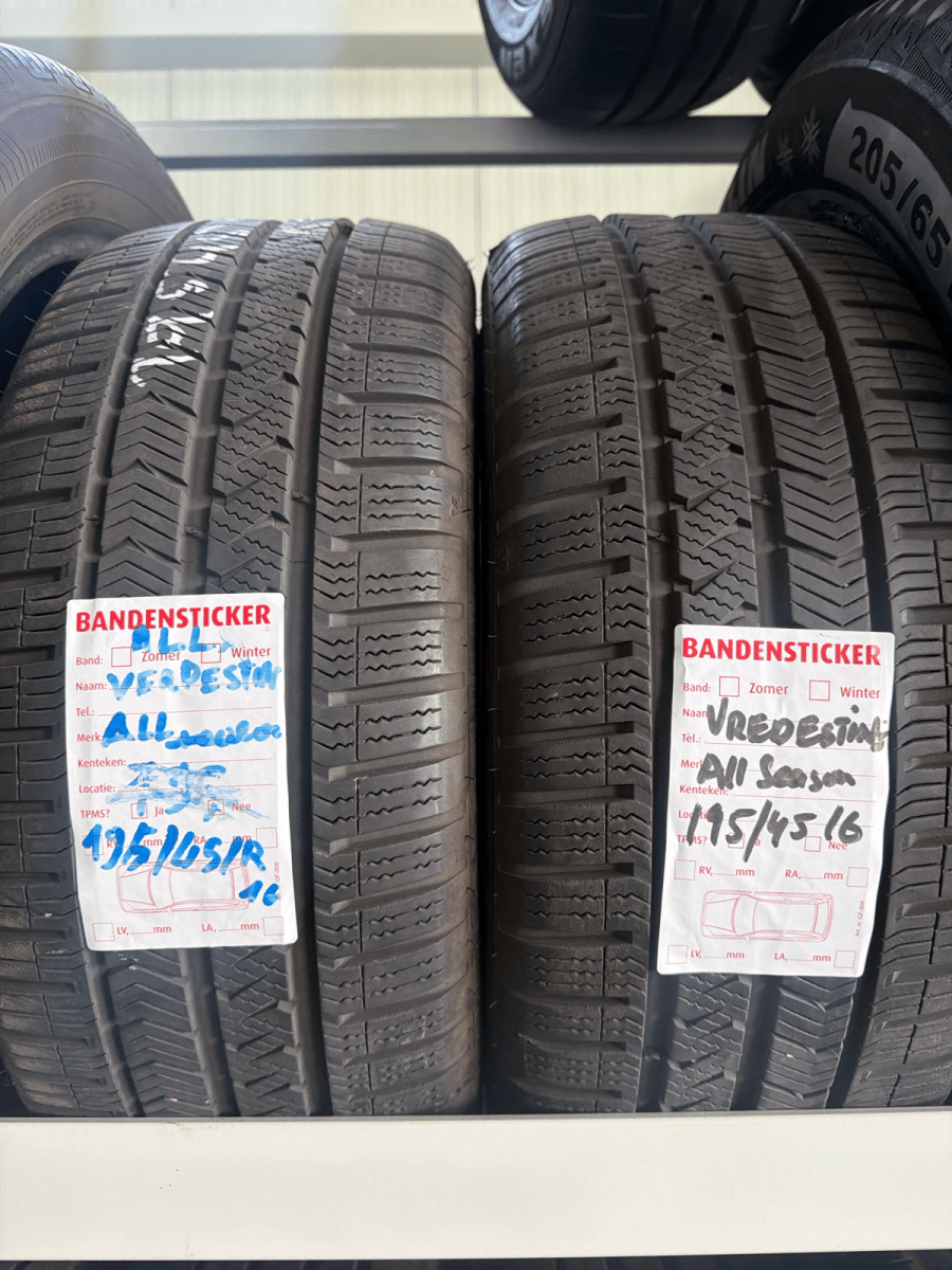 🔥 VREDESTEIN 195/45 R16 ALL-SEASON BANDEN TE KOOP 🔥 - Peelrandbanden