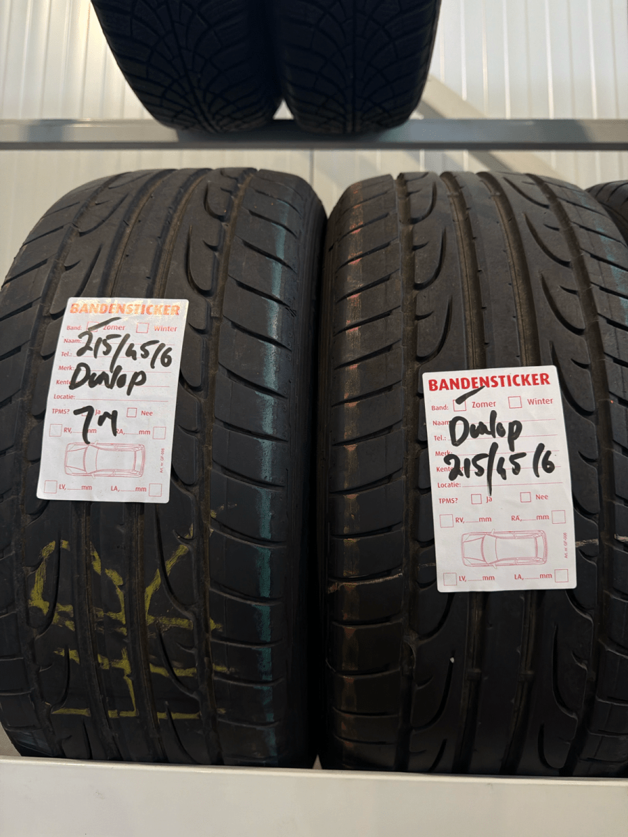 🔥 DUNLOP 215/45 R16 ZOMERBANDEN TE KOOP 🔥 - Peelrandbanden