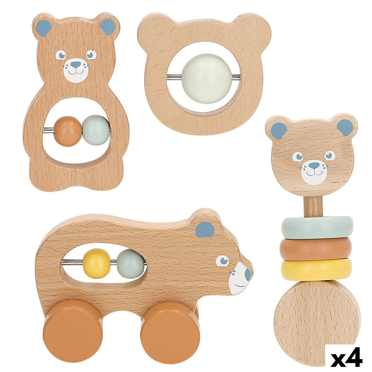 Woomax Set De Sonajeros Woomax 13,5 X 9,5 X 4,5 Cm (4 Unidades)